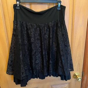 Joe Benbasset Black Lace A-Line Skirt